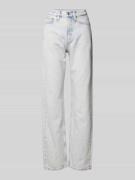 High waist straight leg jeans in 5-pocketmodel