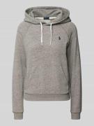 Hoodie met logostitching