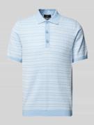 Regular fit poloshirt met ribboorden, model 'Flavius'
