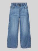 Relaxed fit baggy jeans van licht katoenen denim