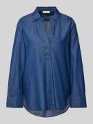 Relaxed fit jeansblouse van een mix van katoen en lyocell