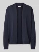 Regular fit cardigan van katoenmix met sjaalkraag