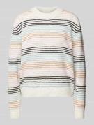 Regular fit gebreide pullover met streepmotief