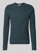 Regular fit gebreide pullover van puur katoen met breipatroon