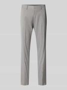 Regular fit pantalon van viscosemix met fijne geweven structuur, model...