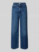 High rise relaxed fit jeans met merkdetail