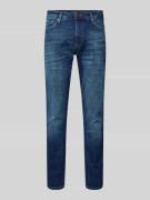 Regular fit jeans met knoopsluiting, model 'CLARK'