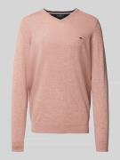Gebreide pullover met V-hals