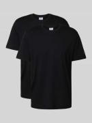 T-shirt met logobadge in een set van 2 stuks