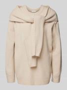 Gebreide pullover met knoopdetail, model 'Iris'
