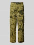 Wide leg cargobroek met achterzakken, model 'HARMON'