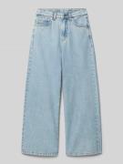 Wide leg jeans van zuiver katoen