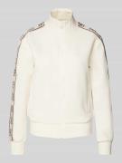Sweatjack met labelprint, model 'BRITNEY'