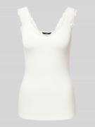 Slim fit tanktop in viscosemix, model 'ROSA'