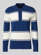 Regular fit rugbyshirt van zuiver katoen in een licht Milano-tricot