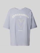 T-shirt met label- en statementprint, model 'GIANNAA FORTUNE'