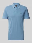 Slim fit poloshirt met labelprint, model 'Prime'