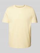 Regular fit T-shirt van puur katoen met ronde hals