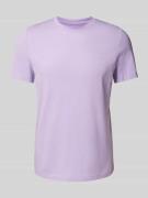 Regular fit T-shirt van puur katoen met ronde hals