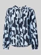 Comfort fit shirt met lange mouwen en all-over motief