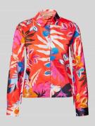 Slim fit overhemdblouse met 3/4-mouwen