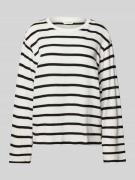 Gebreide pullover met geribde ronde hals, model 'Kemba'