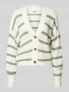 Regular fit gebreid jack met streepmotief, model 'CAROLNICE'