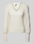 Regular fit blouseshirt met structuurtricot, model 'CHRISTY'