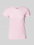 Slim fit T-shirt met viscose, model 'NICCA'