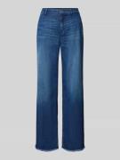Wide leg jeans met steekzakken, model 'Audrey'