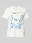 T-shirt met motief- en labelprint, model 'TEIERA'