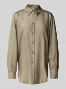 Regular fit zijden blouse met overhemdkraag, model 'ALEC'