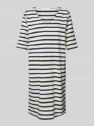 Knielange T-shirtjurk met V-hals