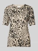 Regular fit gebreide pullover van viscosemix met 1/2-mouwen