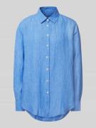 Regular fit overhemdblouse van linnen met doorknoopsluiting