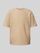 T-shirt met structuurmotief, model 'Tony'