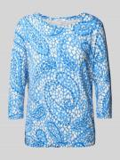 Relaxed fit shirt met 3/4-mouwen van viscose met stretch