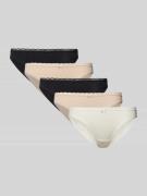 Slip met strikdetail, model 'NAOMI' in verpakking van 5 stuks