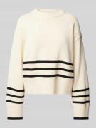 Gebreide pullover met ribboorden, model 'LANYU'