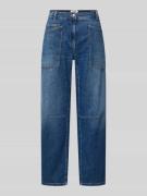 Tapered fit jeans met opgestikte zakken, model 'OCEAN'