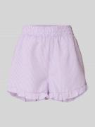 Relaxed fit korte broek met structuurmotief, model 'Sonja'