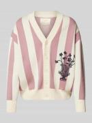 Gebreid jack met labeldetail