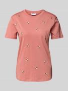 T-shirt met motiefstitching