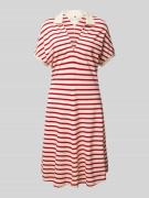 Getailleerde mini-jurk in polostijl van lyocellmix