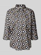 Regular fit blouse met 3/4-mouwen