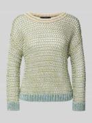 Gebreide linnen pullover met ajourpatroon, model 'LIUTO'