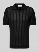 Poloshirt in gebreide look, model 'WELLS'