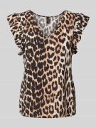Regular fit top met kapmouwen, model 'JOSIE'