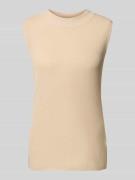 Tricottop met ronde hals