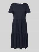 Knielange jurk in laagjeslook